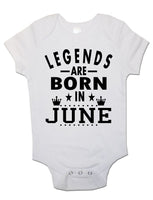 Legends Are Born June - Baby Vests Bodysuits for Boys, Girls