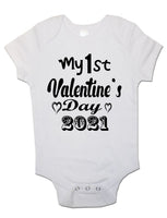 My 1st Valentine's Day 2021 - Baby Vests Bodysuits for Boys, Girls