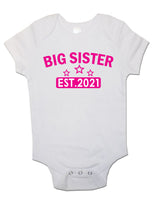 Big Sister EST. 2021 - Baby Vests Bodysuits for Boys, Girls
