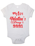 My 1st Valentine's Day 2021 - Baby Vests Bodysuits for Boys, Girls