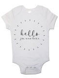 Hello I Am New Here - Baby Vests Bodysuits for Boys, Girls