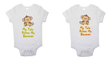 My Twin Drives Me Bananas Twin Pack Baby Vests Bodysuits
