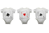 Aces Triplet Baby Vests