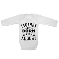 Legends Are Born In August - Long Sleeve Baby Vests