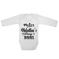 My 1st Valentine's Day 2021 - Long Sleeve Baby Vests