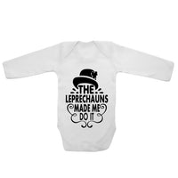 The Leprechauns Made Me Do It - Long Sleeve Baby Vests