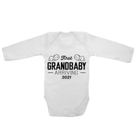 First Grandbaby Arriving 2021 - Long Sleeve Baby Vests