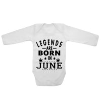 Legends Are Born June - Long Sleeve Baby Vests