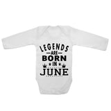 Legends Are Born June - Long Sleeve Baby Vests
