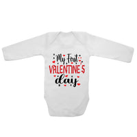 My 1st Valentine's Day - Long Sleeve Baby Vests