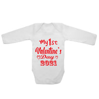 My 1st Valentine's Day 2021 - Long Sleeve Baby Vests