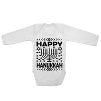Happy Hanukkah - Long Sleeve Baby Vests