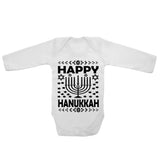 Happy Hanukkah - Long Sleeve Baby Vests