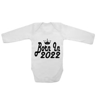 Born In 2022 - Long Sleeve Baby Vests