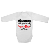 Mummy Will You Be My Valentine? - Long Sleeve Baby Vests