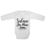 Salam Im New Here - Long Sleeve Baby Vests