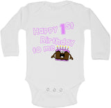 Happy First Birthday To Me - Long Sleeve Vests for Girls