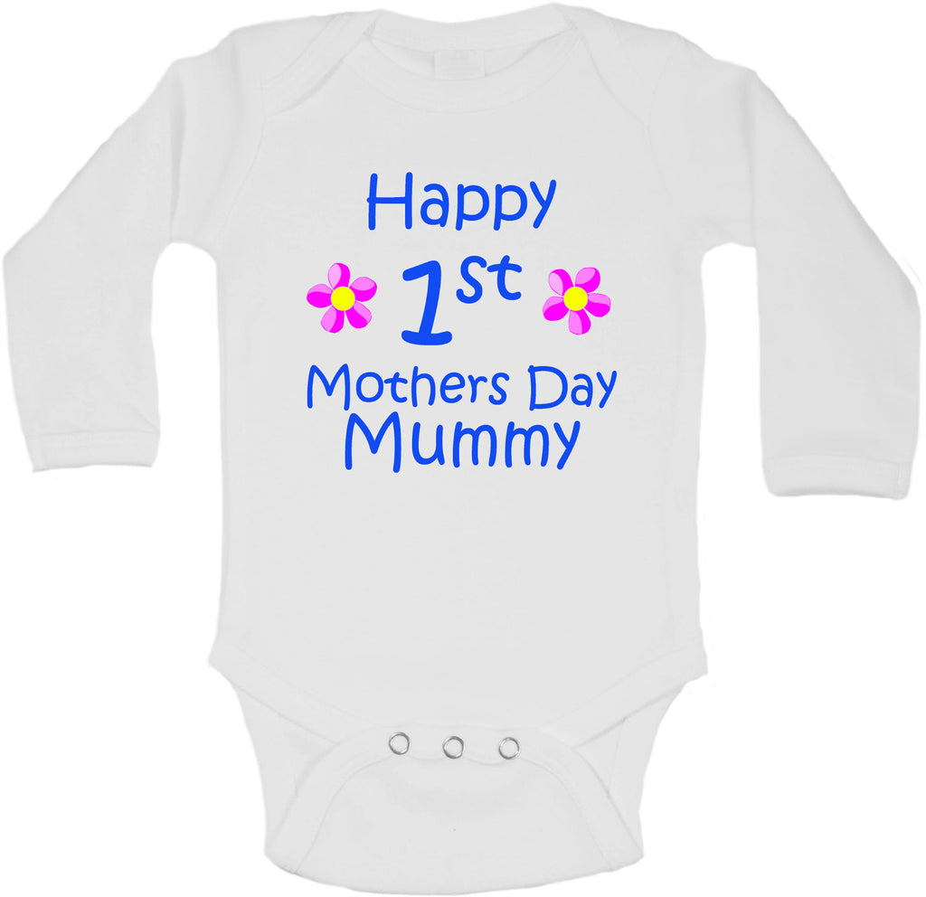 Happy First Mothers Day Mummy - Long Sleeve Vests for Boys