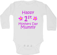 Happy First Mothers Day Mummy - Long Sleeve Vests for Girls