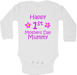 Happy First Mothers Day Mummy - Long Sleeve Vests for Girls