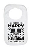 Happy Hanukkah - Boys Girls Baby Bibs
