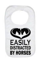 Easily Distracted by Horses - Baby Bibs