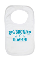 Big Brother EST. 2021 - Boys Girls Baby Bibs