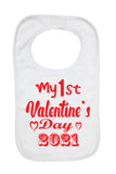 My 1st Valentine's Day 2021 - Baby Bibs