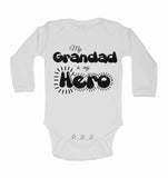 My Grandad is my Hero - Long Sleeve Baby Vests
