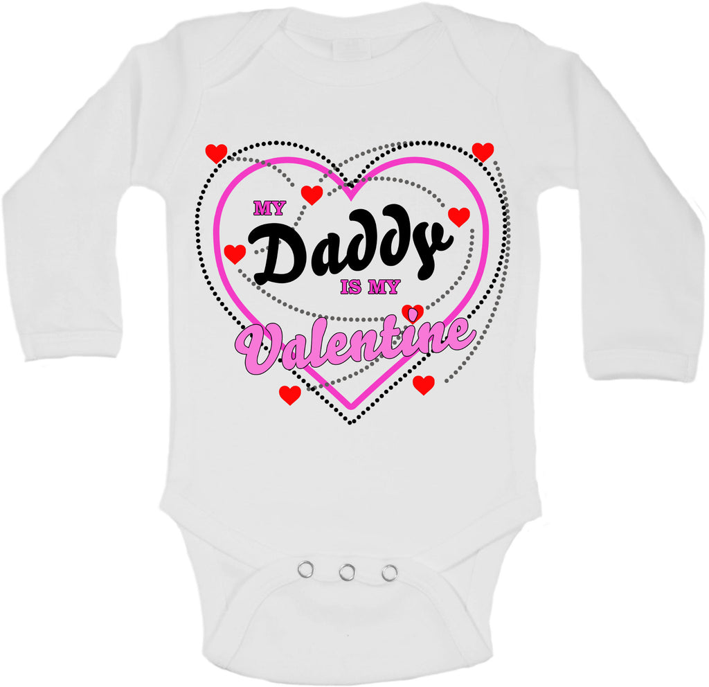 My Daddy Is My Valentine - Long Sleeve Vests