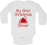 My First Christmas Dinner - Long Sleeve Vests