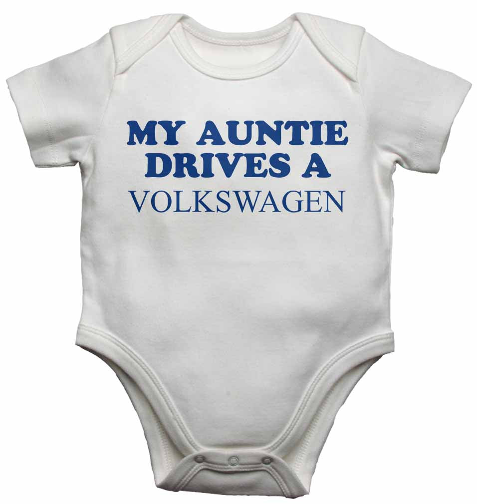 My Auntie Drives a Volkswagen - Baby Vests Bodysuits for Boys, Girls
