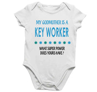 Soft Baby Vests My Godmother a Is A Key Worker What Super Power Does Yours Have? Present