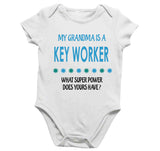 Soft Baby Vests My Grandma a Is A Key Worker What Super Power Does Yours Have? Present