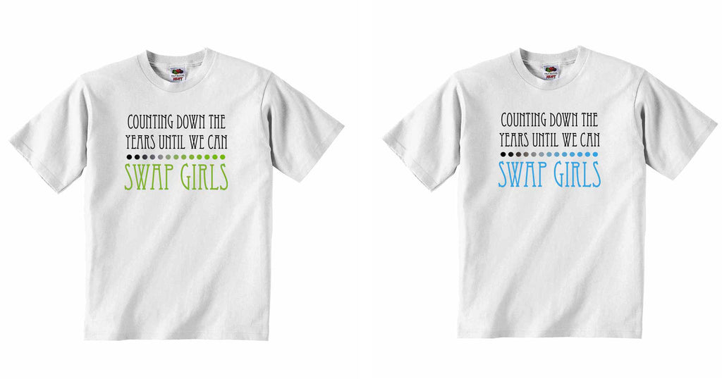 Counting Down The Years Until We Can Swap Girls, Twin - Baby T-shirt