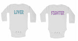 Lover Fighter - Twin - Long Sleeve Baby Vests