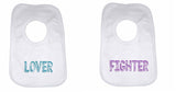 Lover Fighter Twin Baby Bibs
