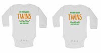 My Mum Grows Twins What Super Power Does Yours Have? - Twin - Long Sleeve Baby Vests