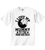 I Love My Mummy To The Moon And Black - Baby T-shirts