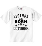 Legends Are Born In October - Baby T-shirts