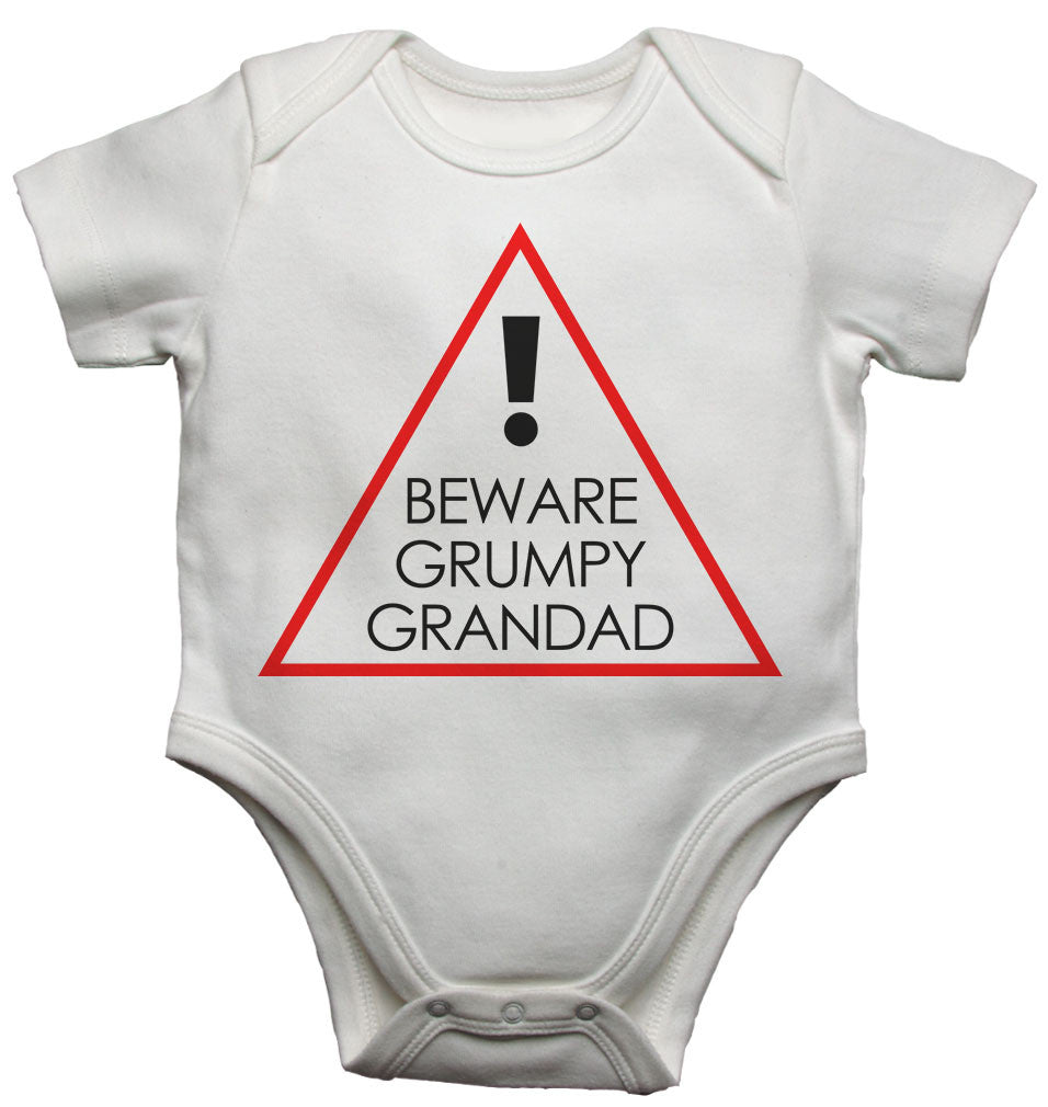 Beware Grumpy Grandad - Baby Vests Bodysuits