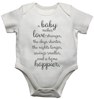 A Baby Makes Love Stronger and a Home Happier - Baby Vests Bodysuits