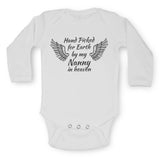 Hand Picked for Earth by My Nanny in Heaven - Long Sleeve Baby Vests