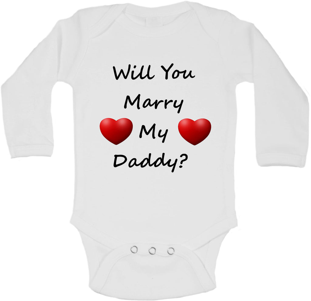 Will You Marry My Daddy - Long Sleeve Vests for Girls