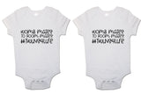 Womb Mates to Room Mates #Twins4Life Baby Bodysuits Set
